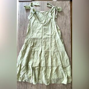 Blu Pepper Pastel Green Sleeveless Dress with Pockets Size Medium
